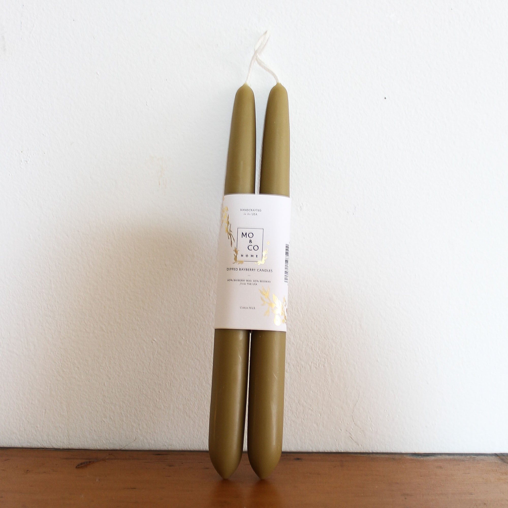 Bayberry Dipped Taper Candles