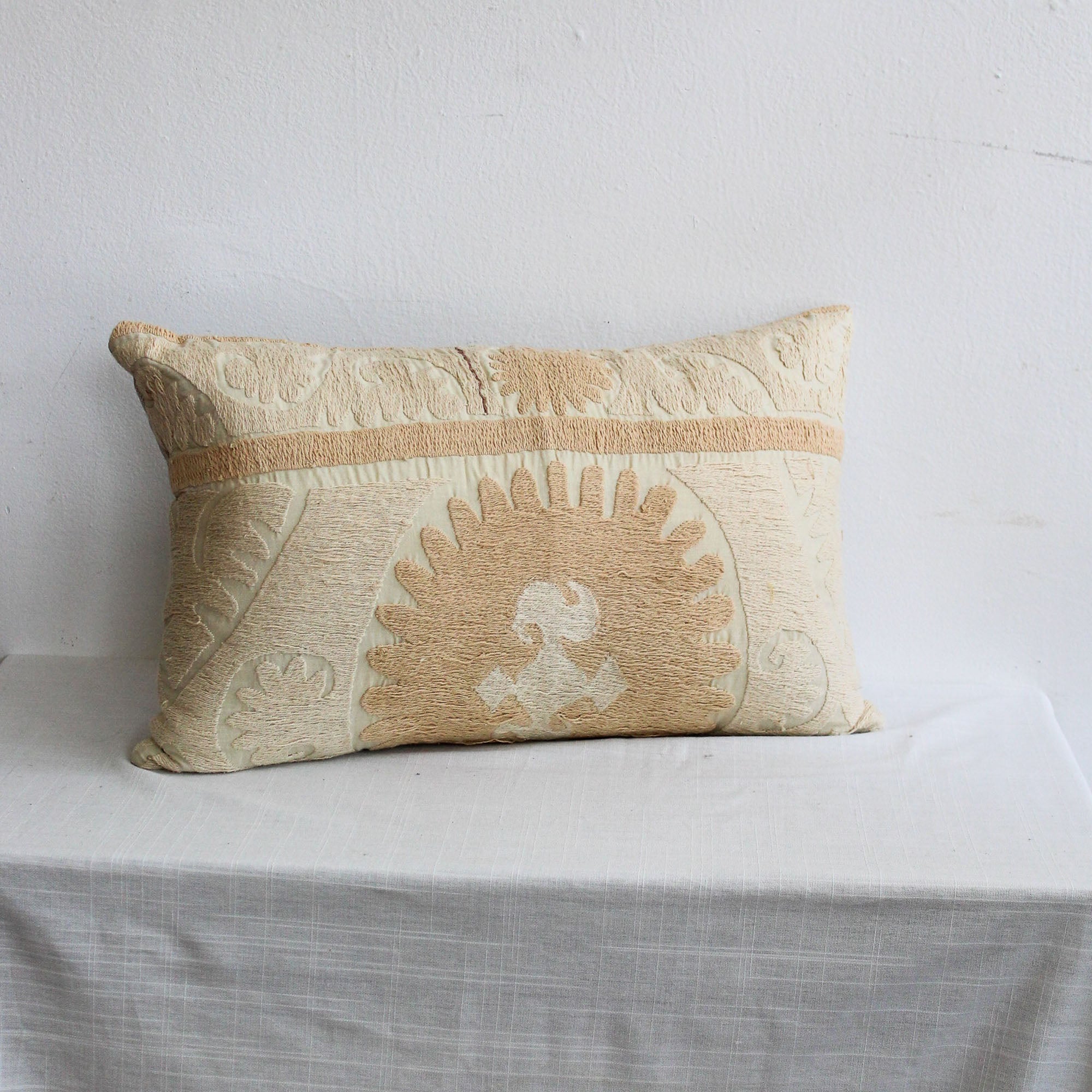 Tan & Peach Turkish Rug Cushion