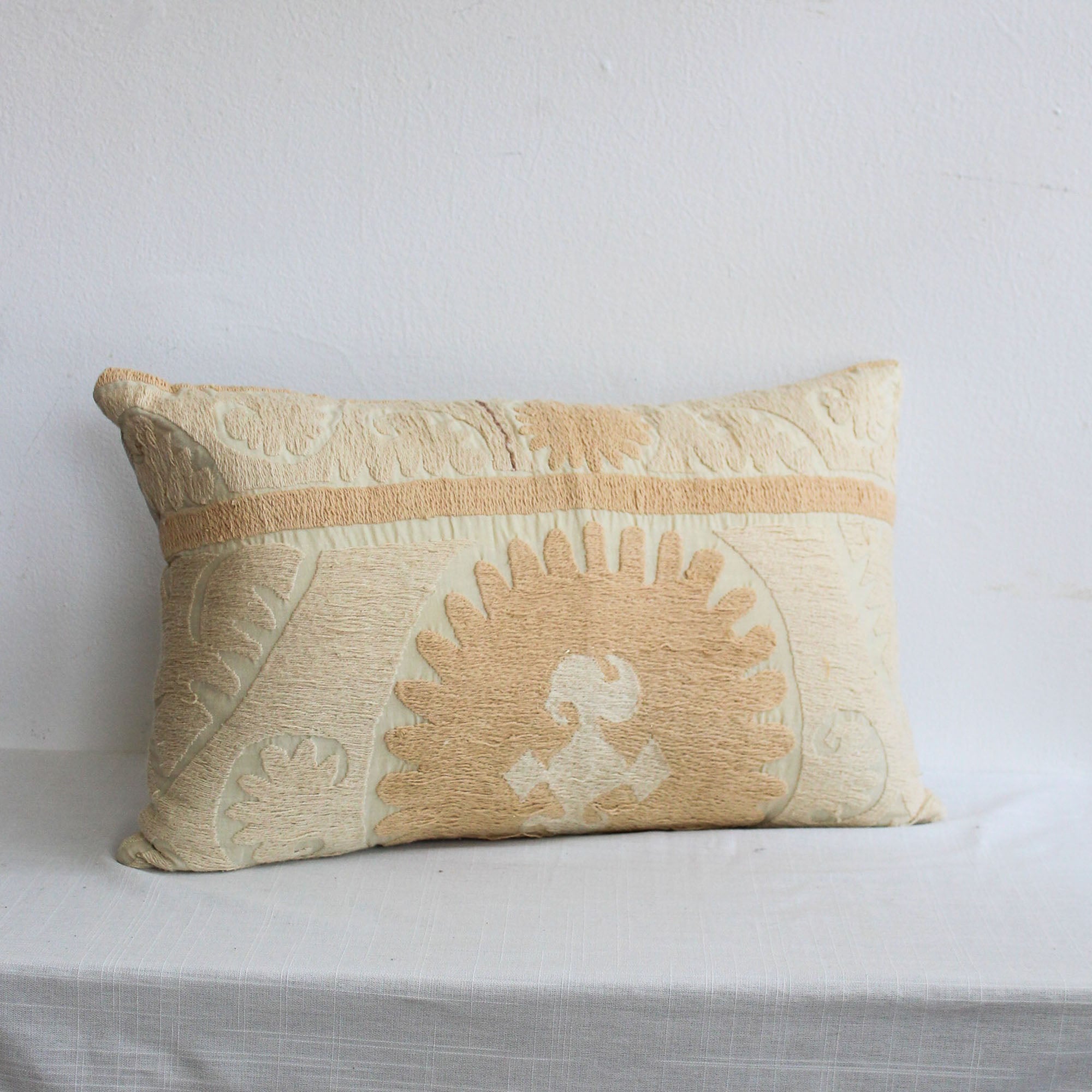 Tan & Peach Turkish Rug Cushion