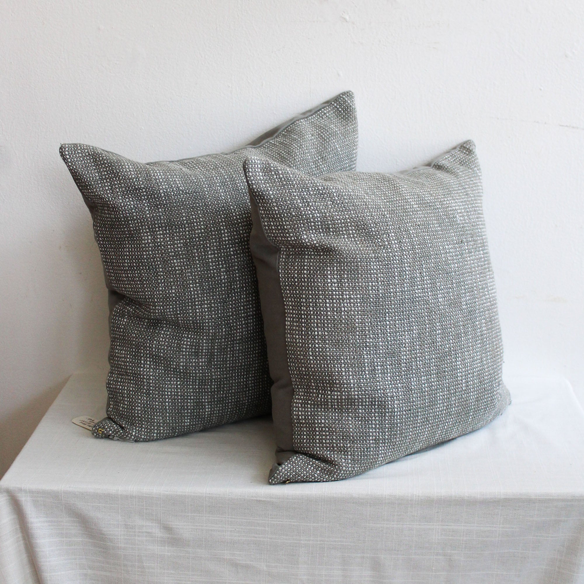 Slate Cotton Throw Pillow