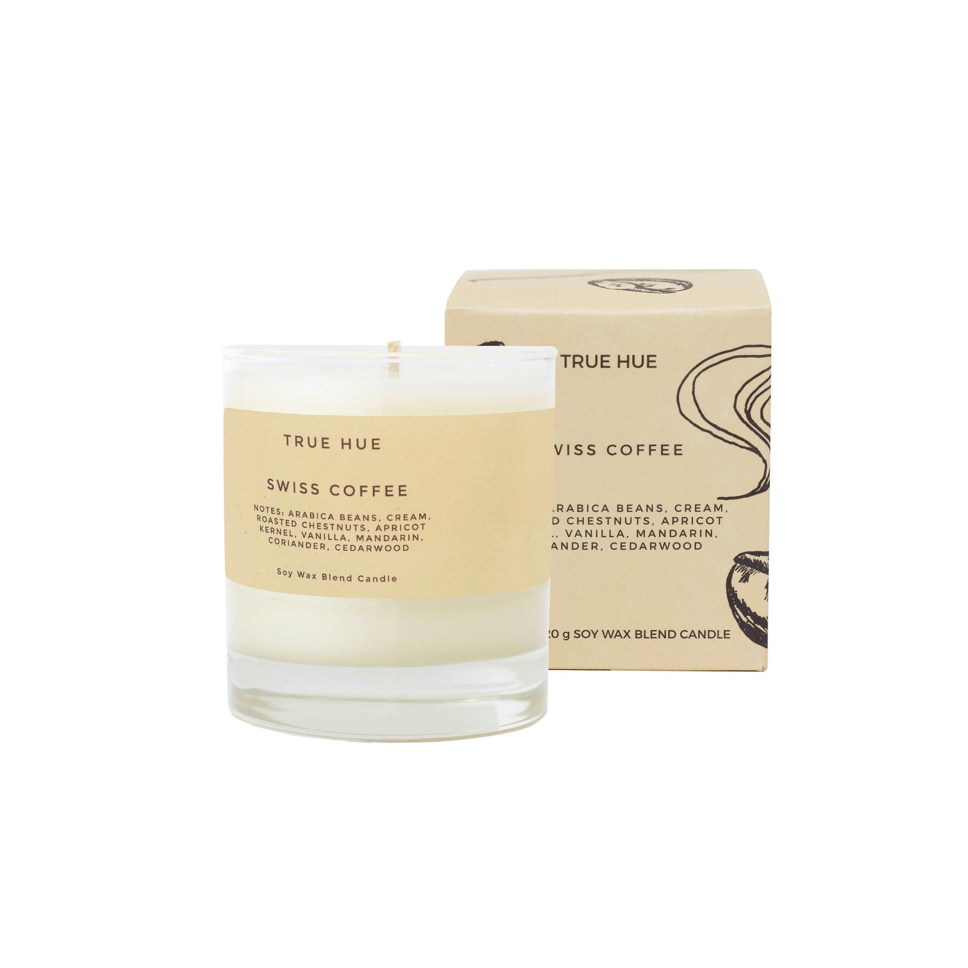 True Hue Swiss Coffee candle
