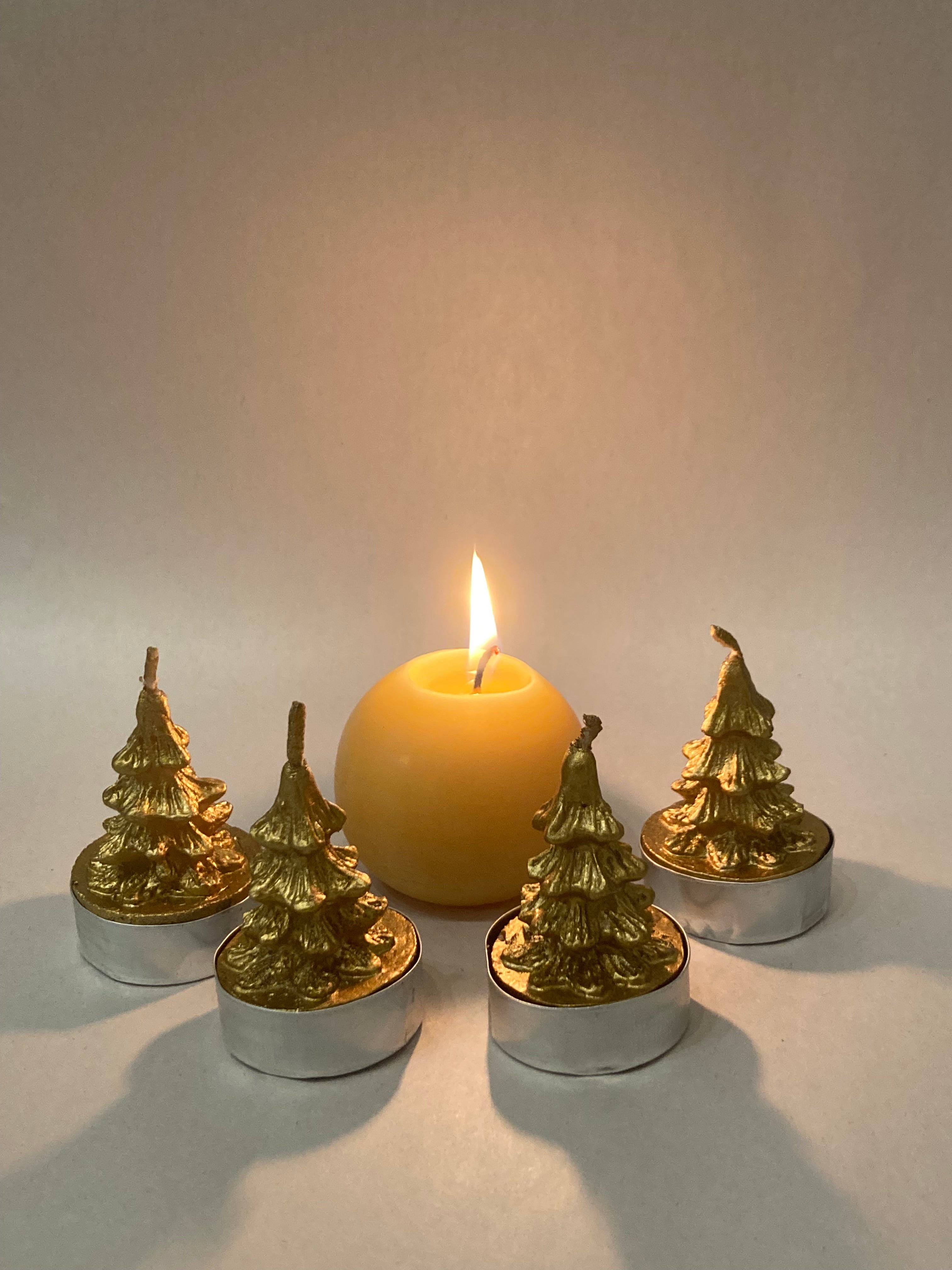 gold tree tealights