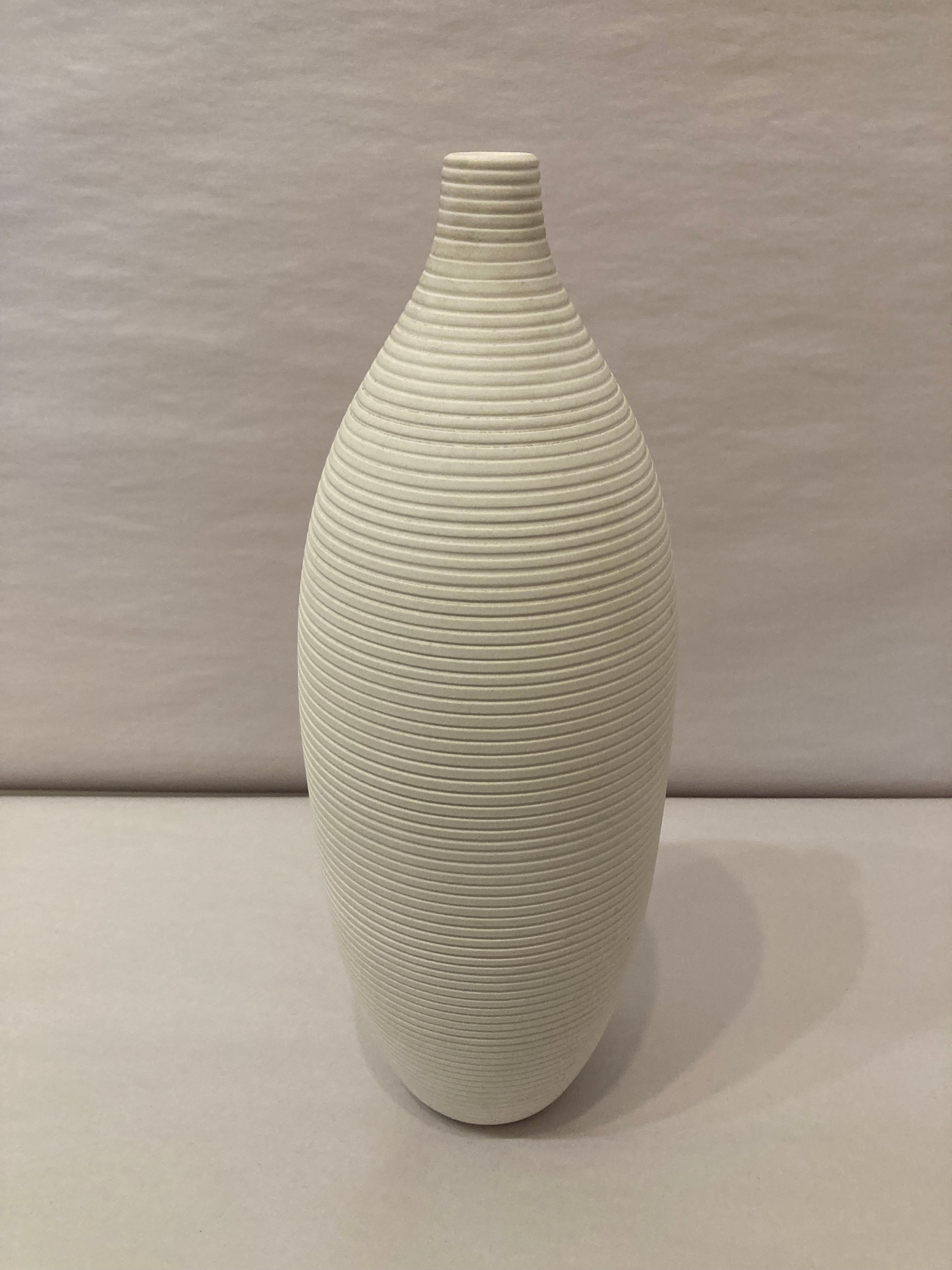 White Lined Vase
