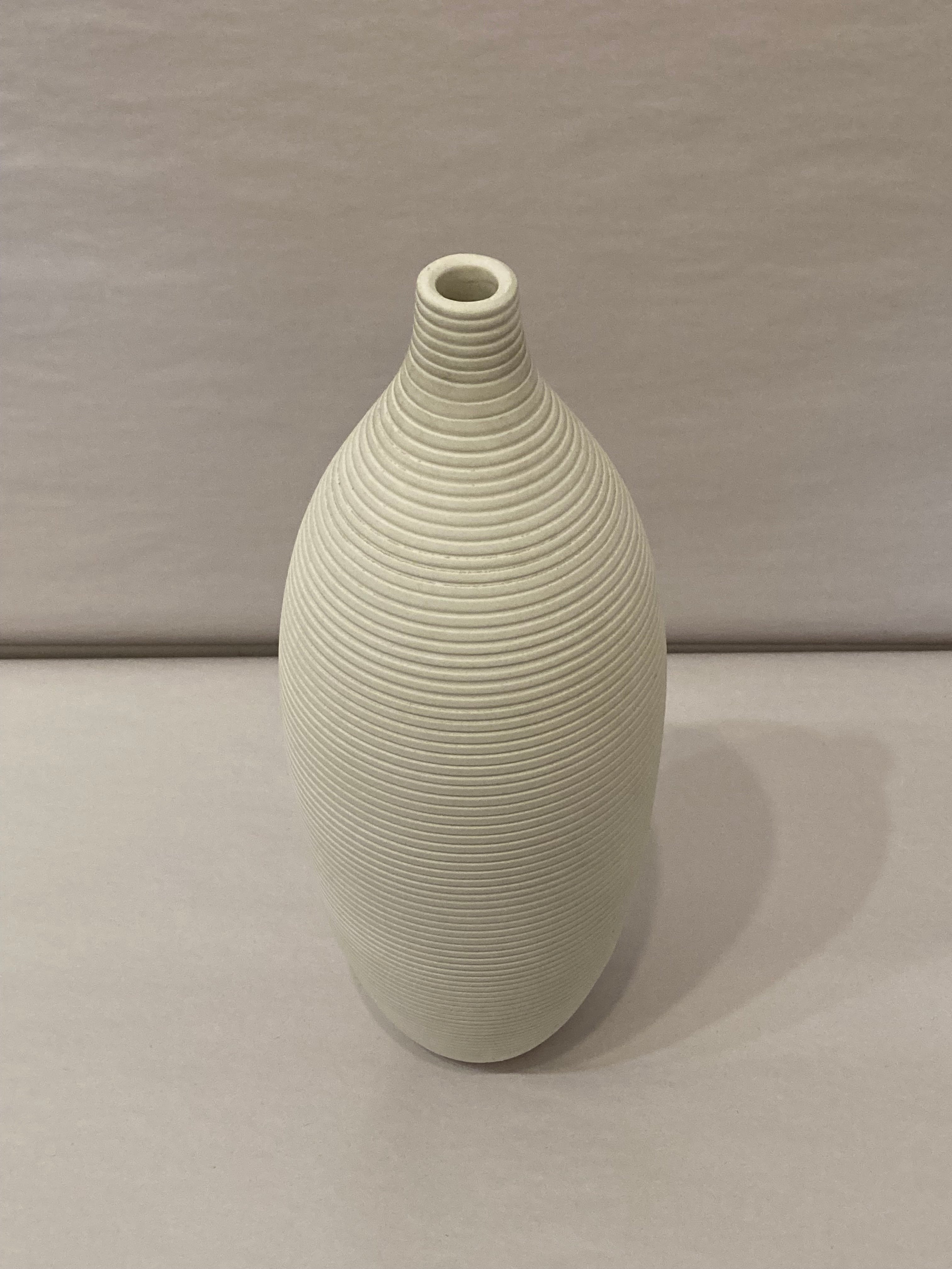 White Lined Vase