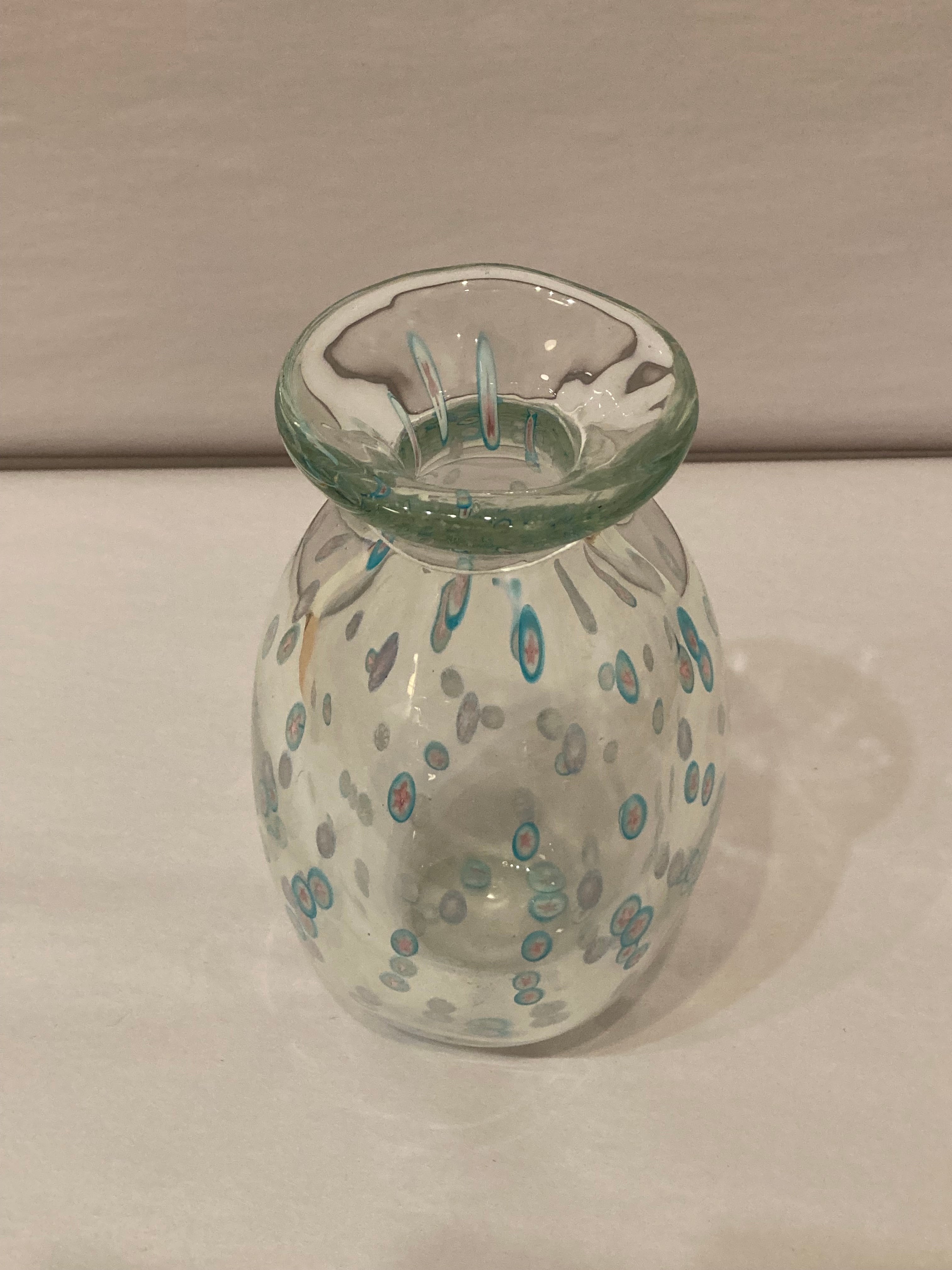 Murano Art Glass Flower Murrine Vase
