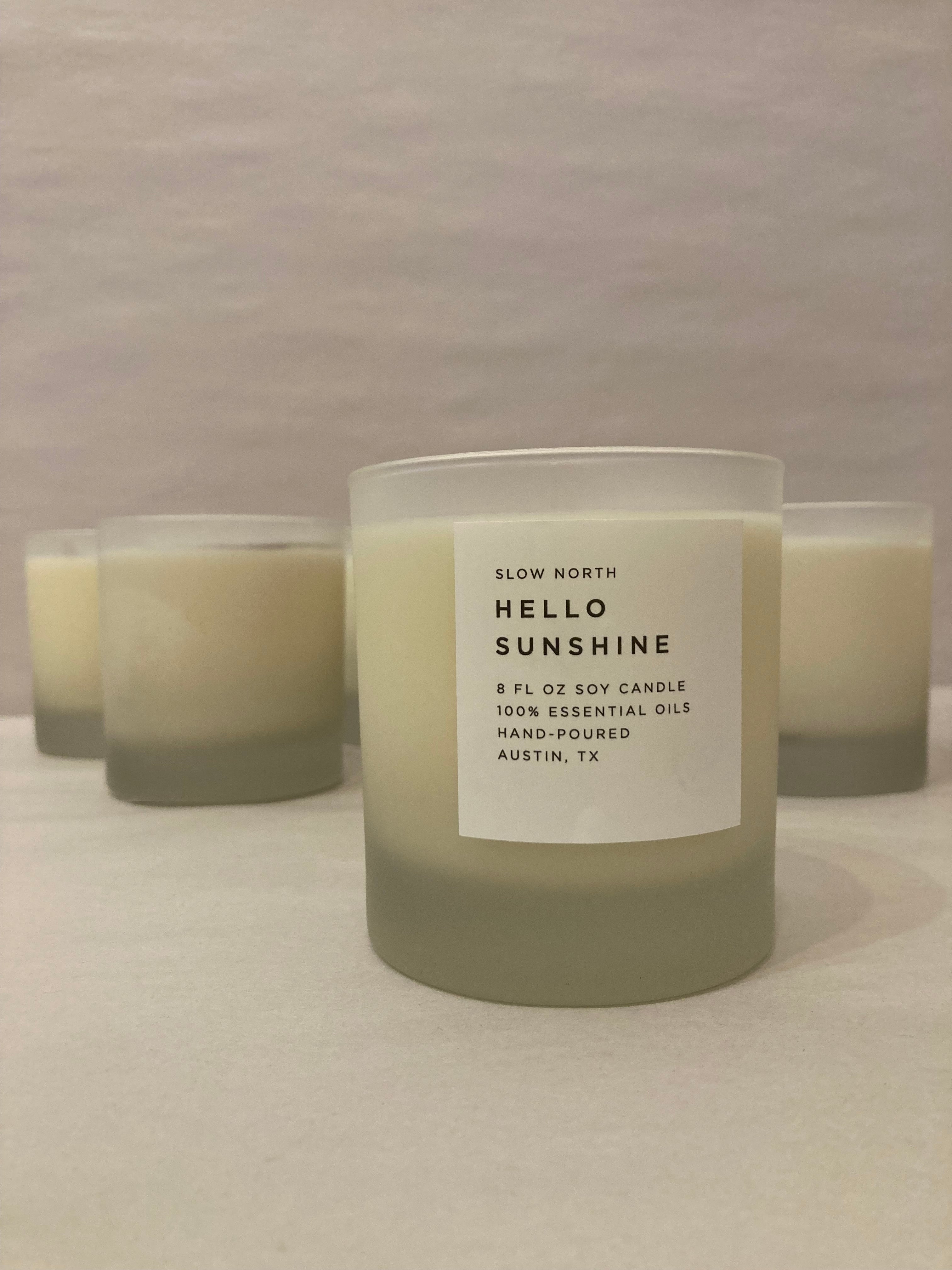 Slow North hello sunshine candle