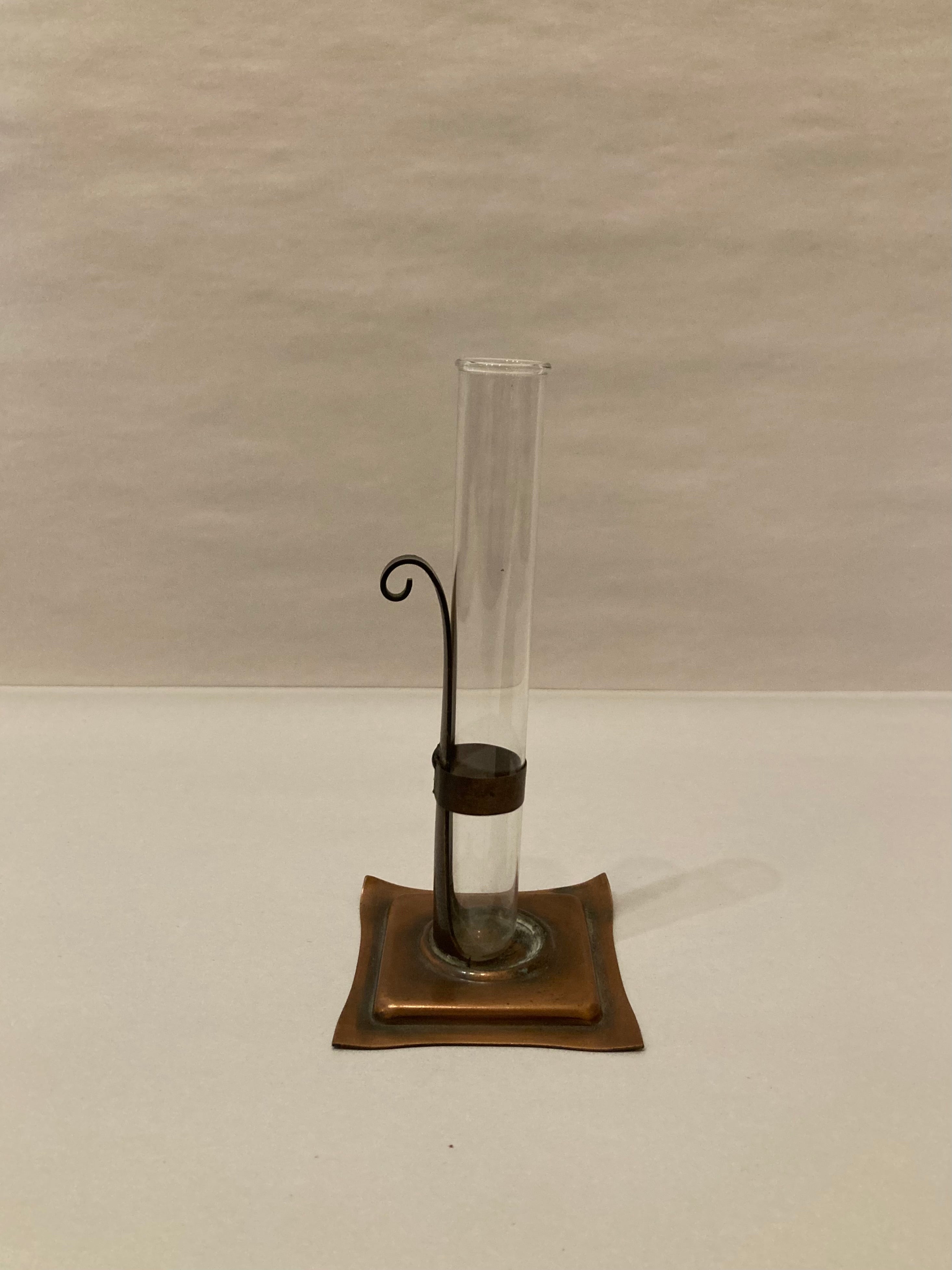 Antique Roycroft copper bud vase