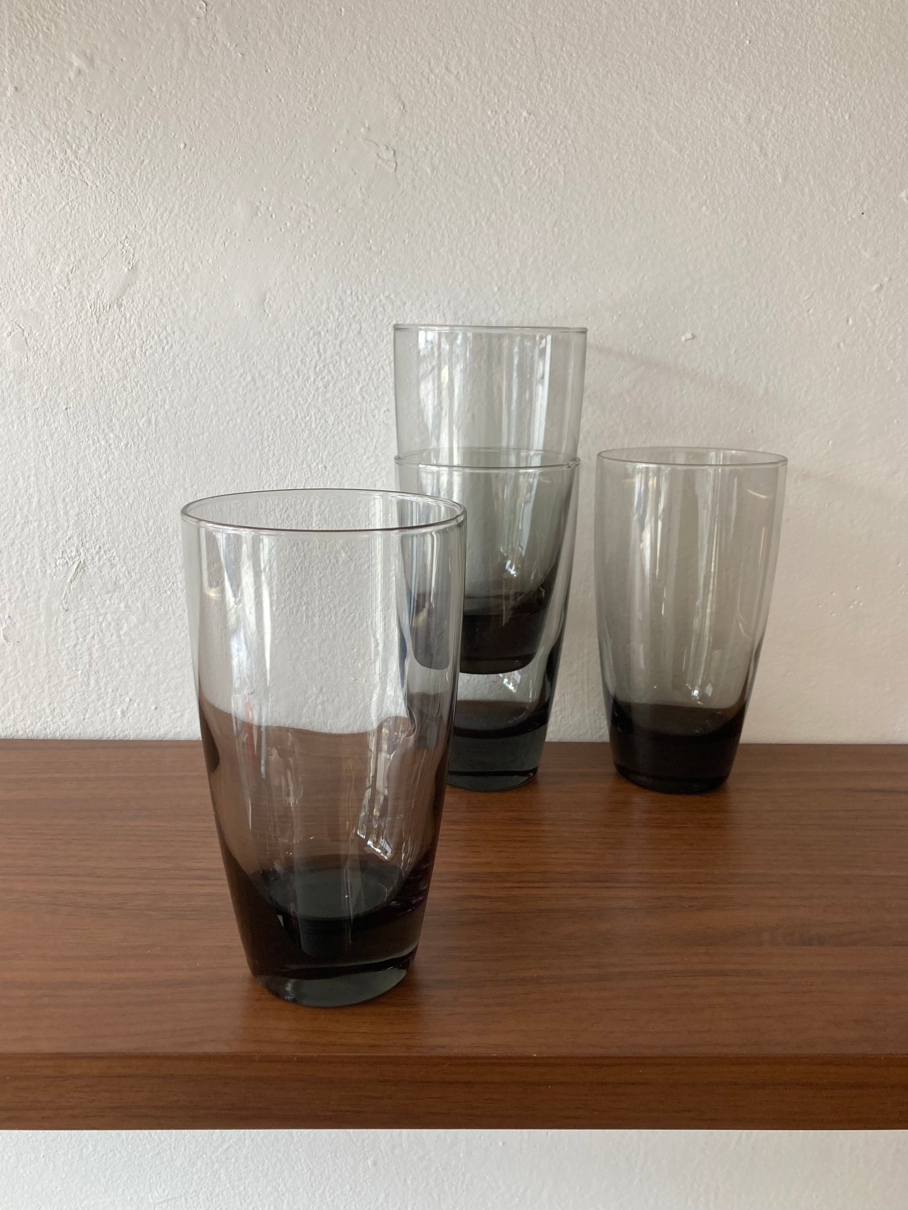 Libbey smoke glass tumbler -set of 4