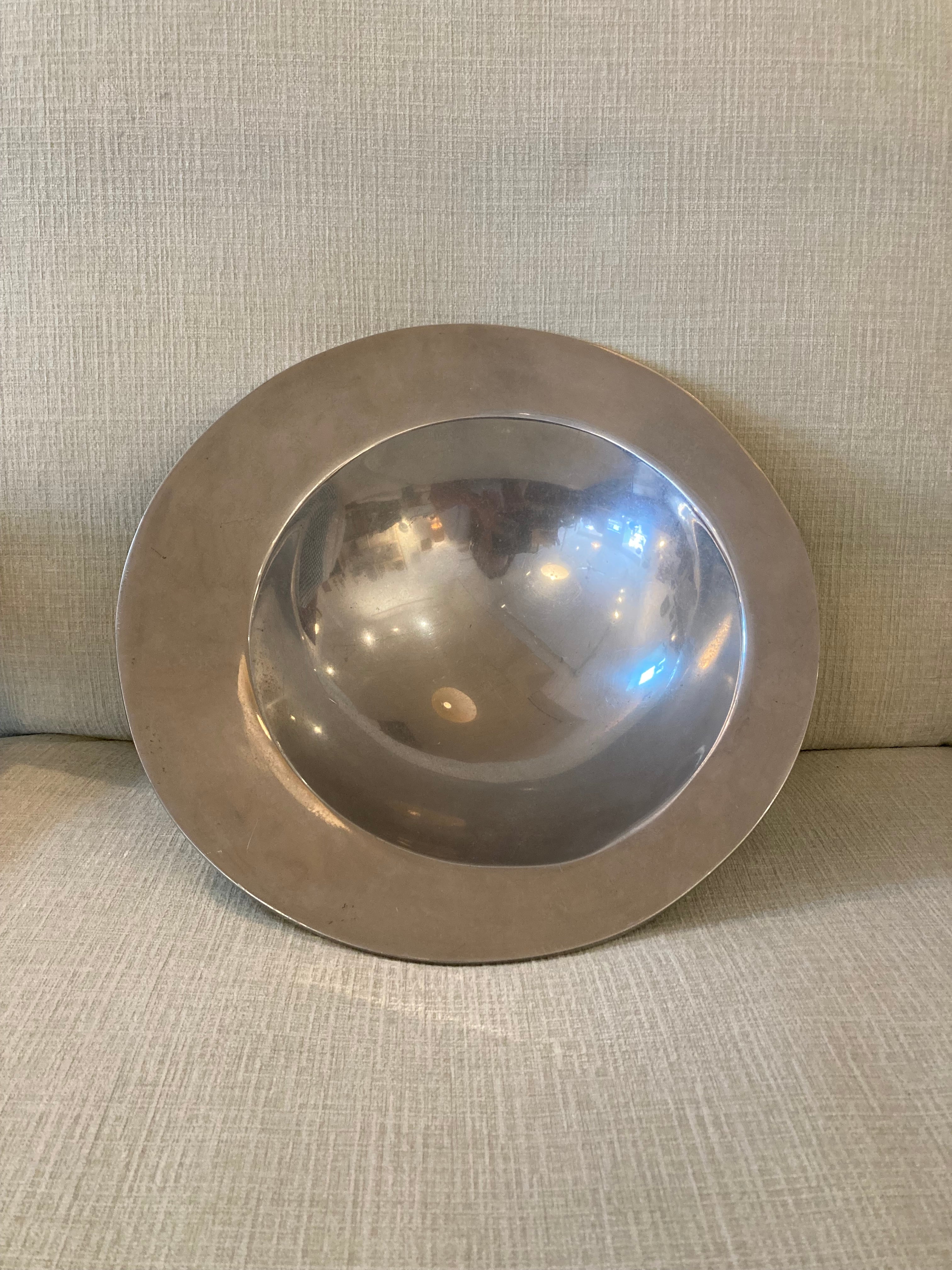Asymmetrical nambé bowl