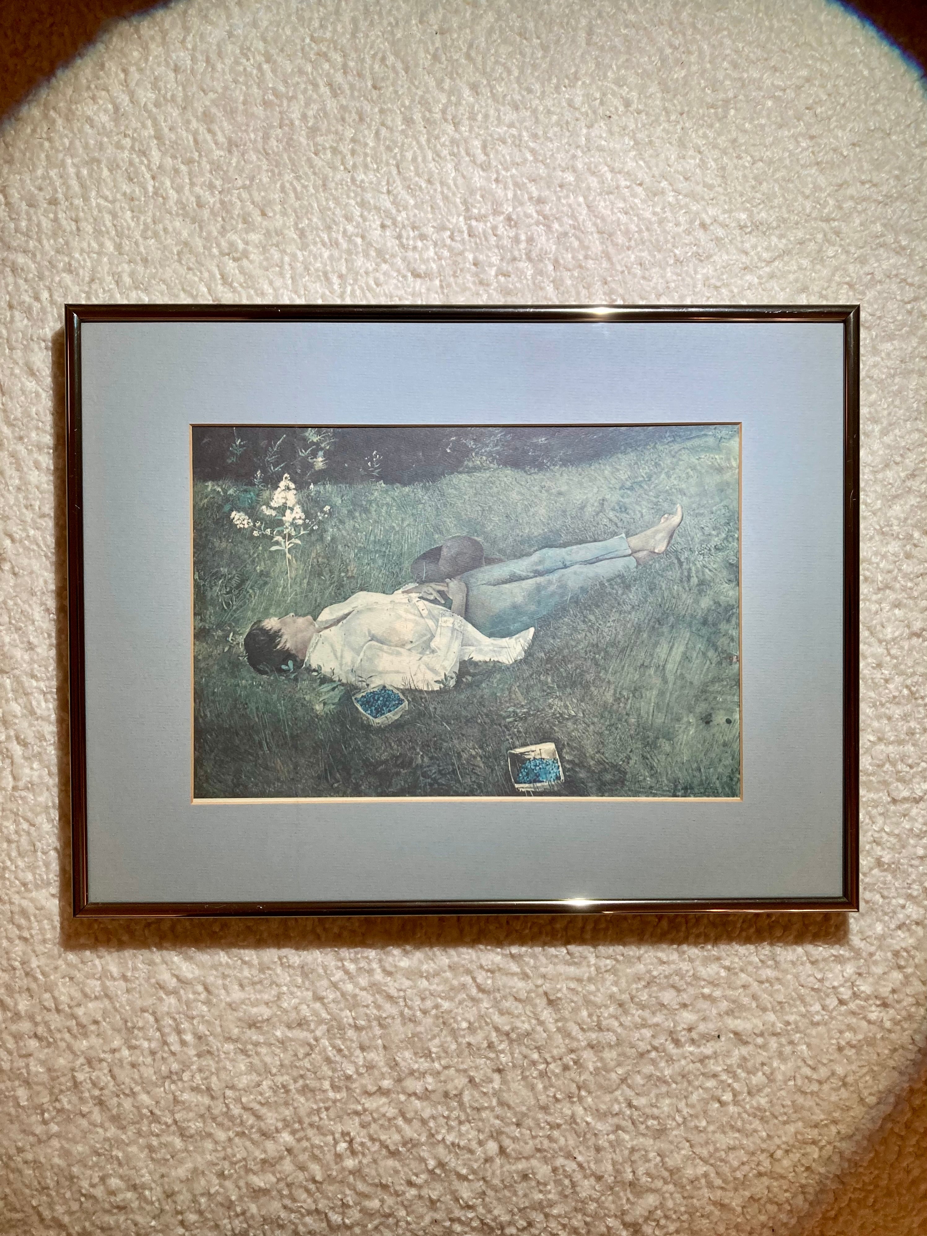 Wyeth Print - Four Seasons, "Berry Picker"