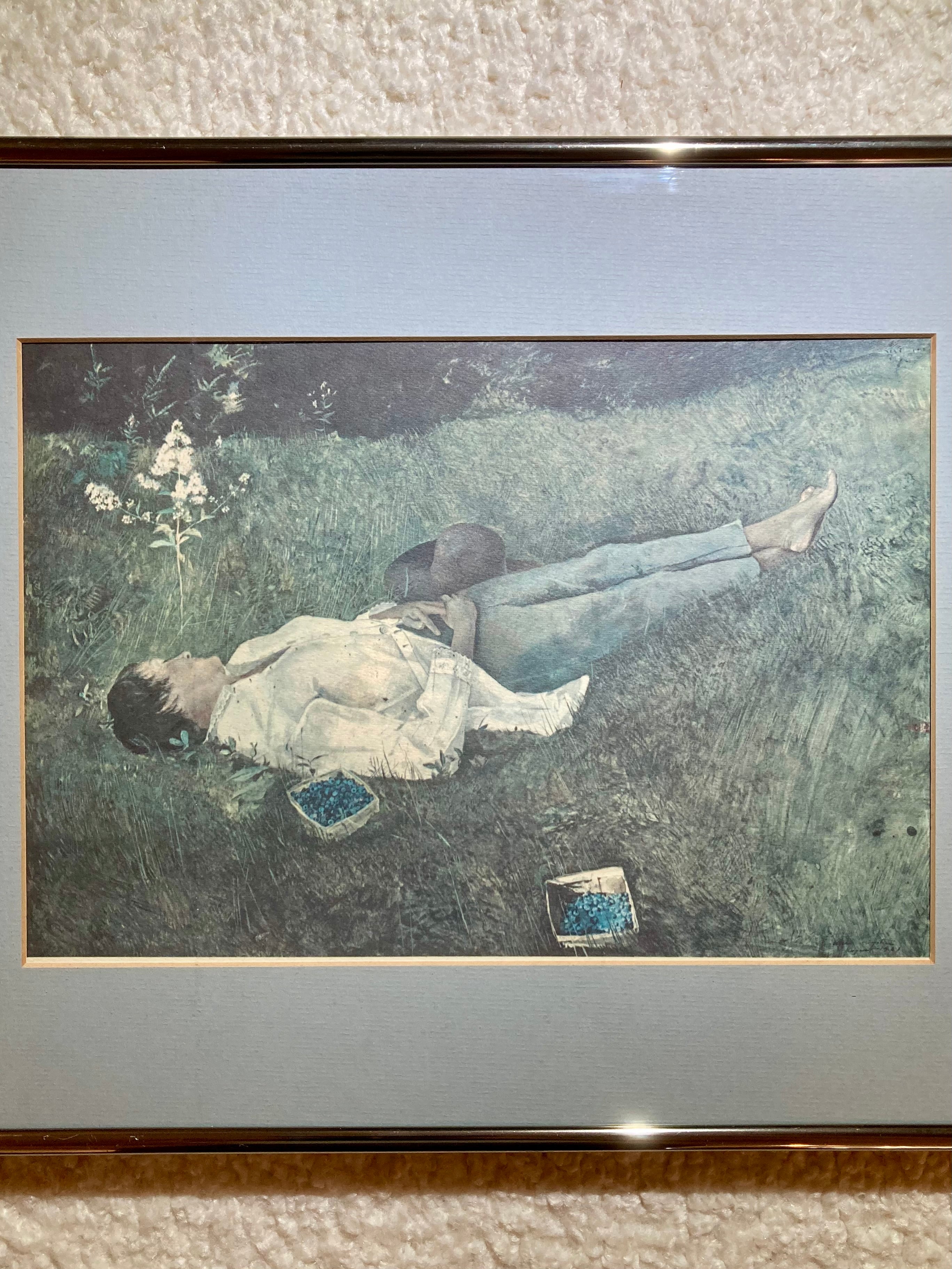 Wyeth Print - Four Seasons, "Berry Picker"