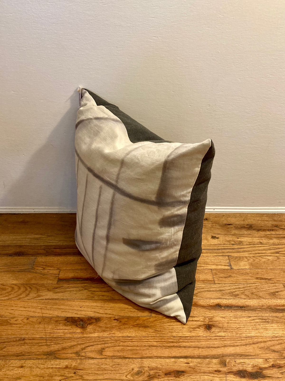 indigo painted pillow