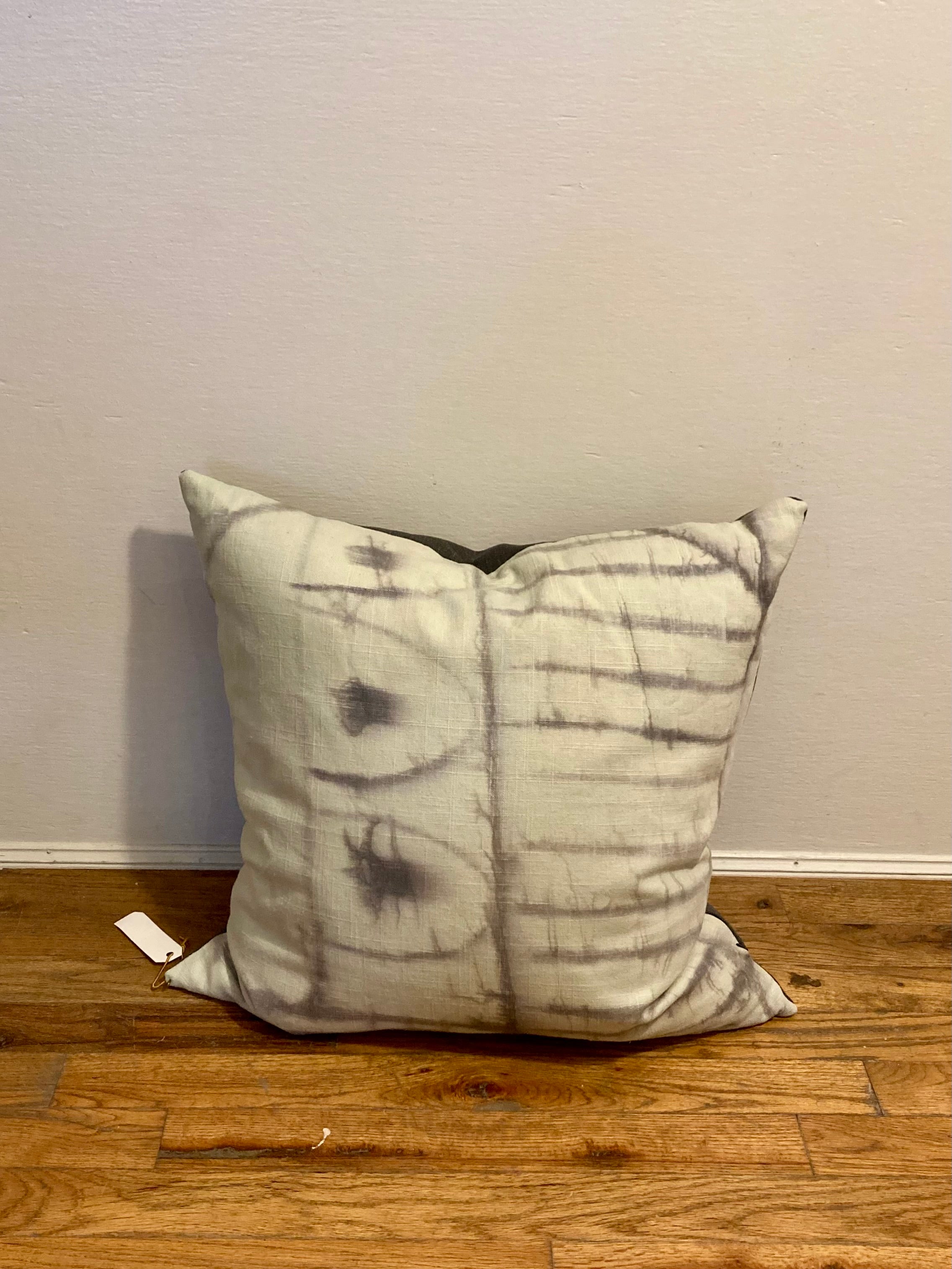 pastel emerald painted pillow
