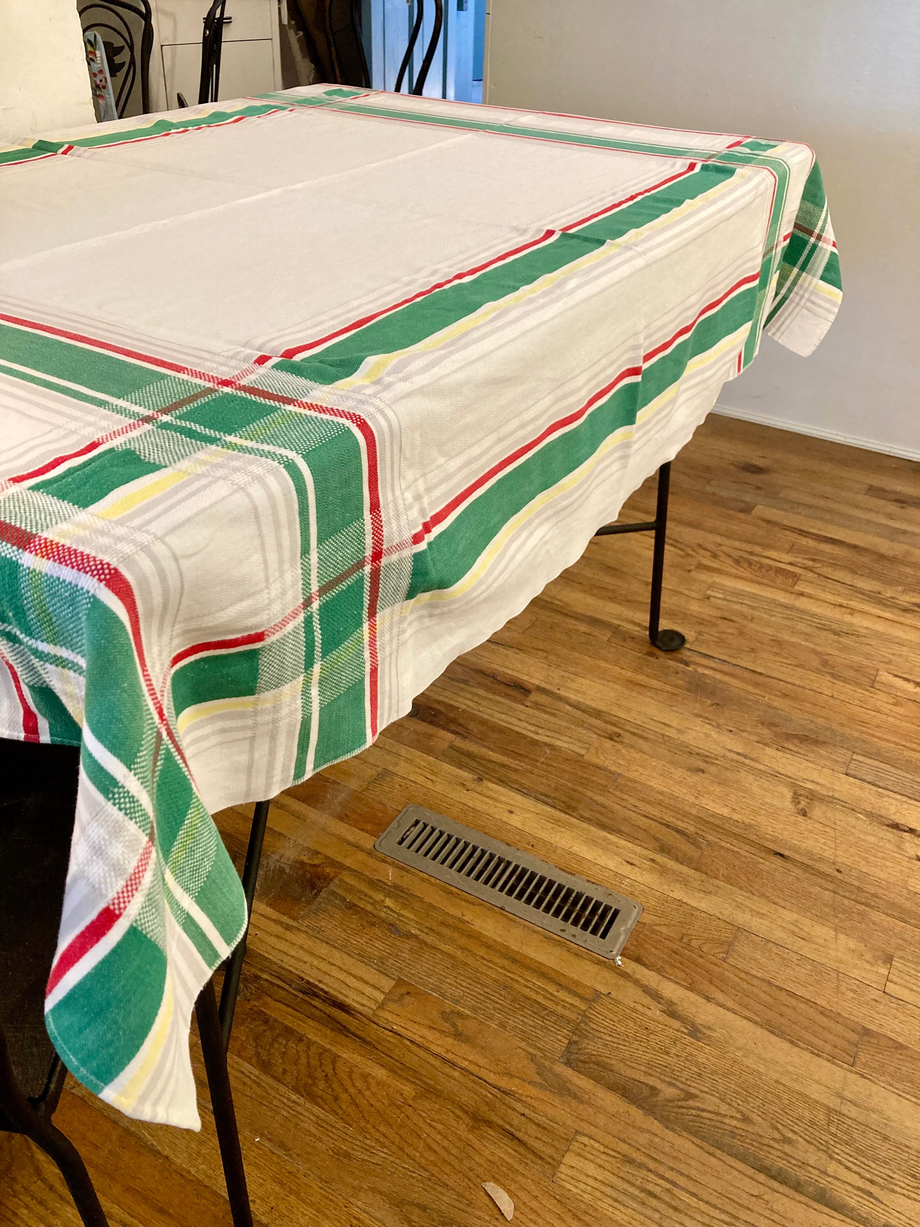 Cotton Plaid Tablecloth