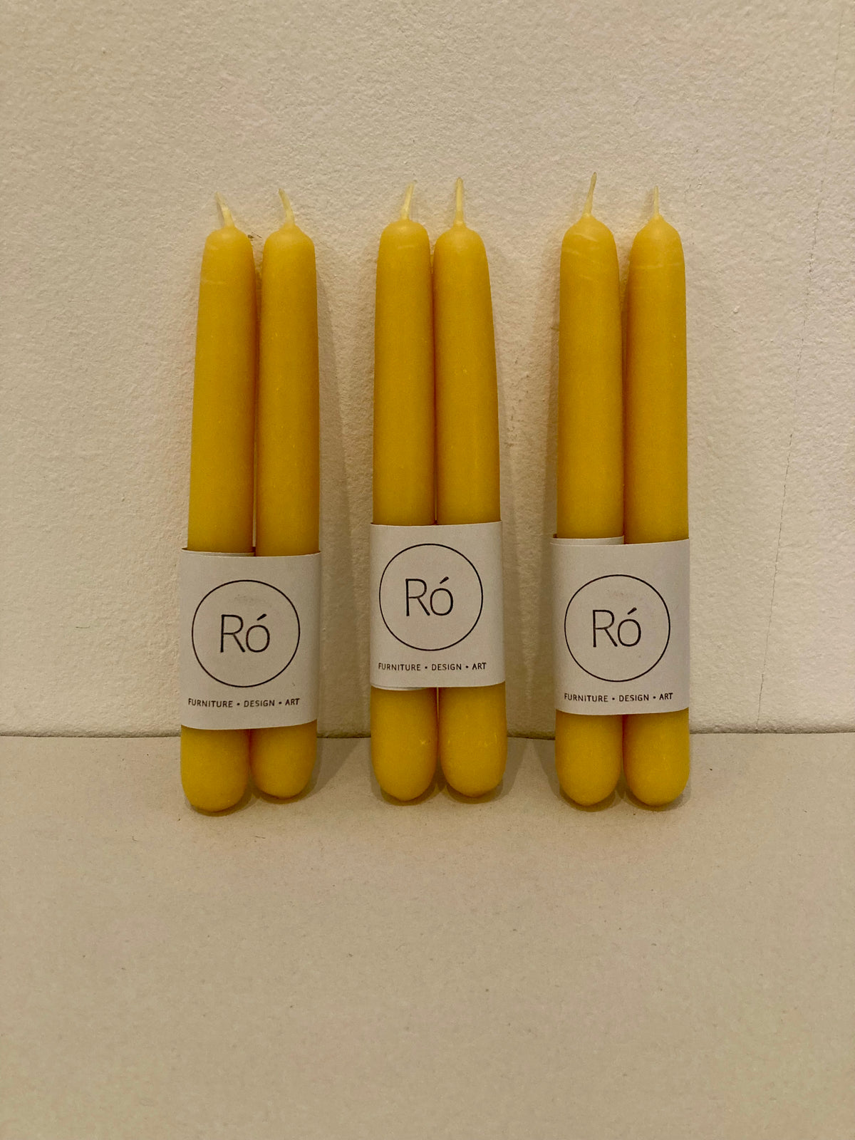 hand dipped beeswax taper pair