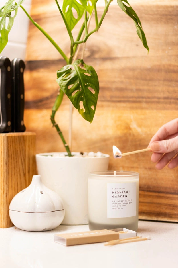 slow north midnight garden candle