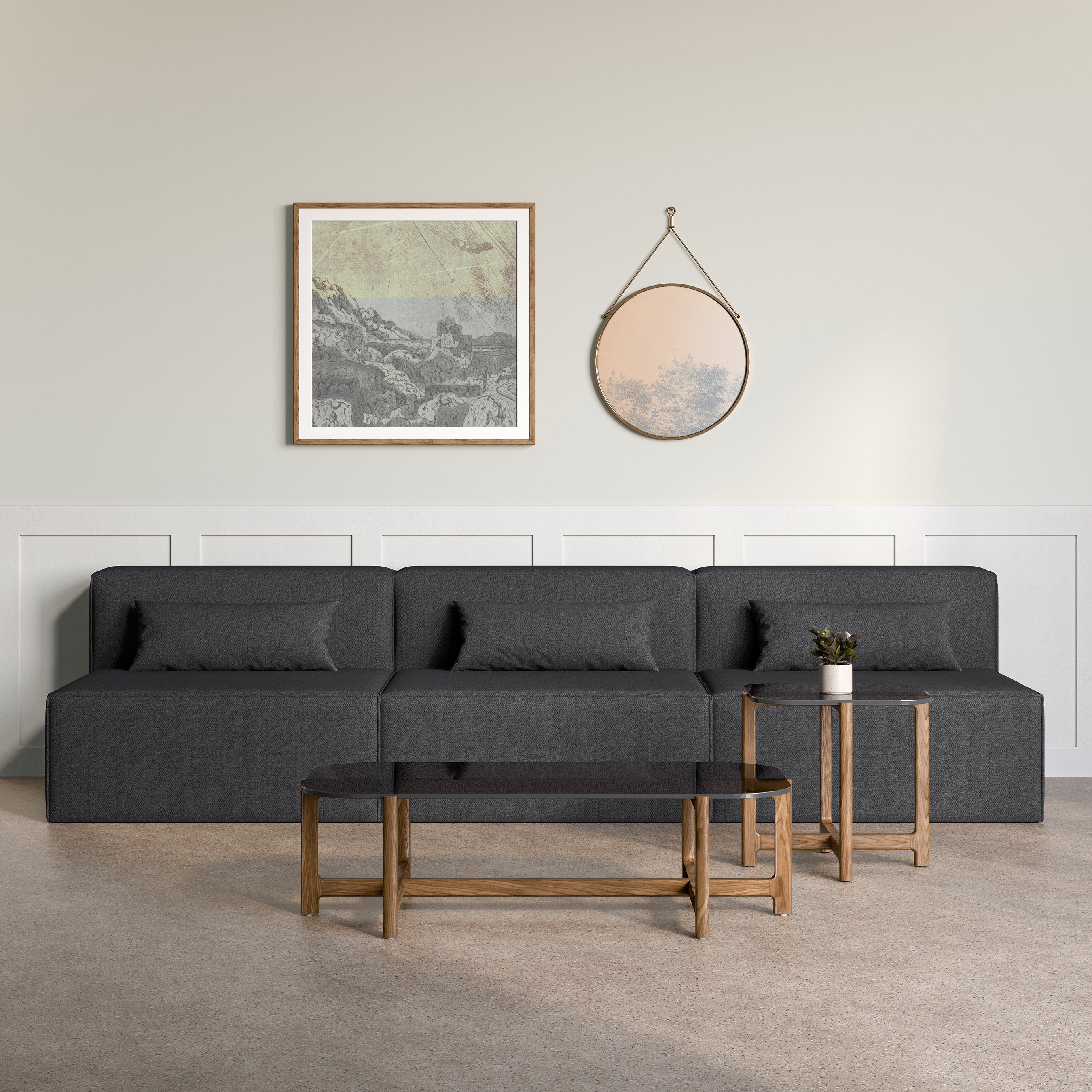 Mix Modular 3-PC Armless Sofa