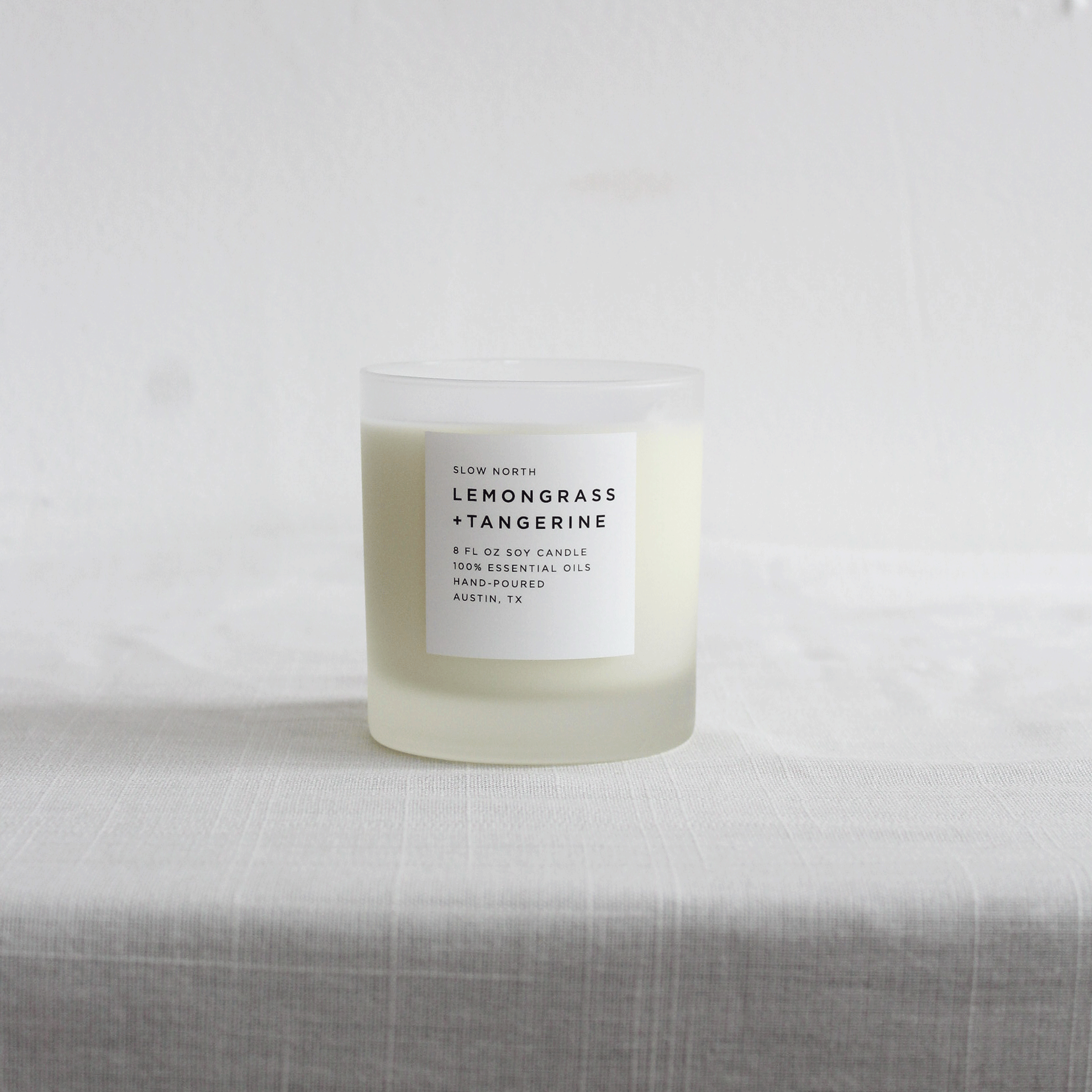 Slow North Lemongrass and Tangerine Candle