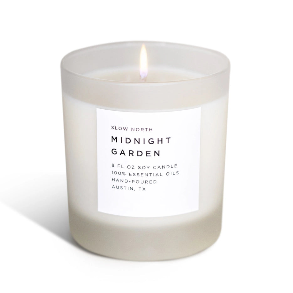 slow north midnight garden candle